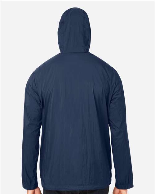 Men's Aura Lightweight Packable Anorak - Classic Navy/ Carbon