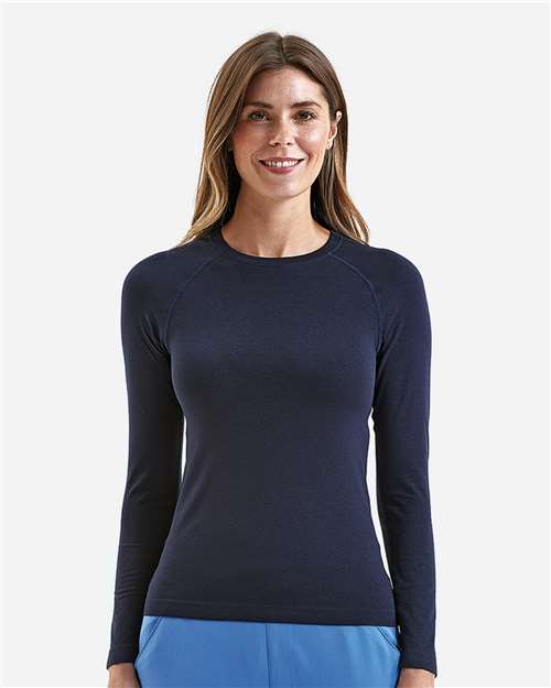Women's Unstoppable Long Sleeve Fresh Underscrub Base Layer T-Shirt - Navy Heather