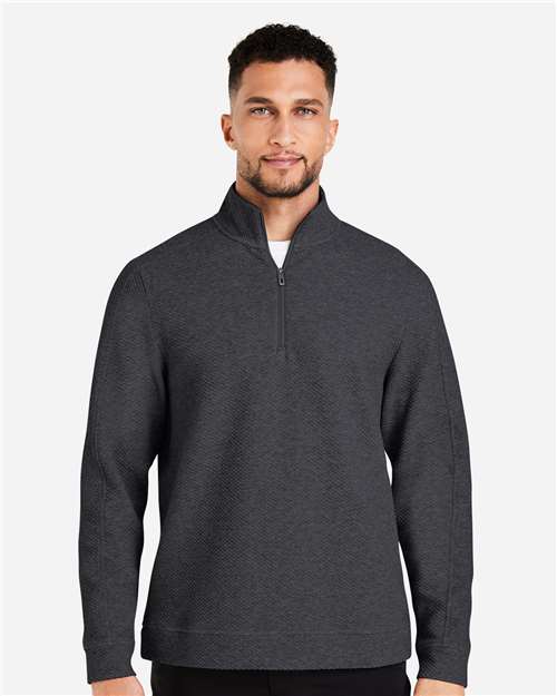 Men's Spirit Textured Quarter-Zip Pullover - Black Heather