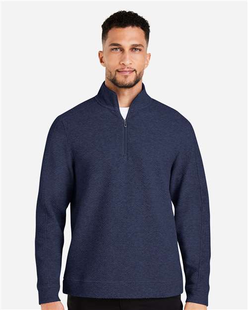 Men's Spirit Textured Quarter-Zip Pullover - Classic Navy Heather