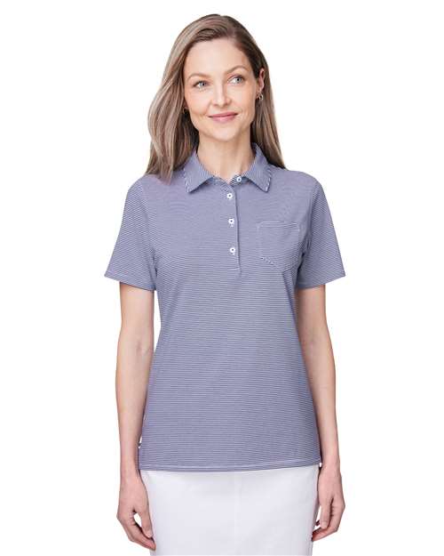 Women's Fanshell Polo - Deep Bay/ White Cap