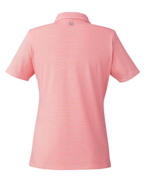 Women's Fanshell Polo - White Cap/Fiery Coral