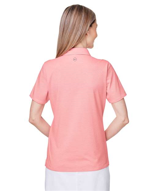Women's Fanshell Polo - White Cap/Fiery Coral