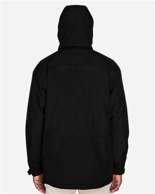 Men's 3-in-1 Parka with Dobby Trim - Black