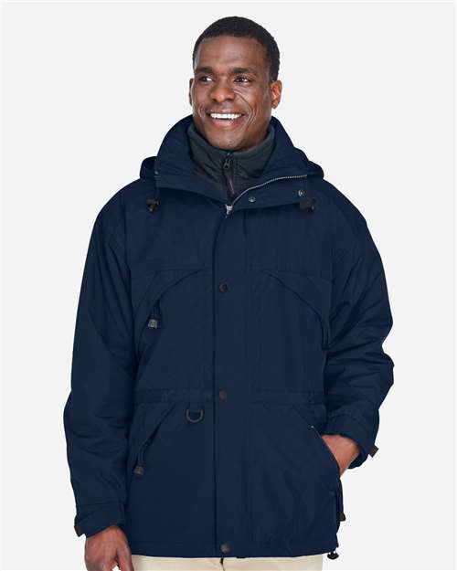 Men's 3-in-1 Parka with Dobby Trim - Midnight Navy