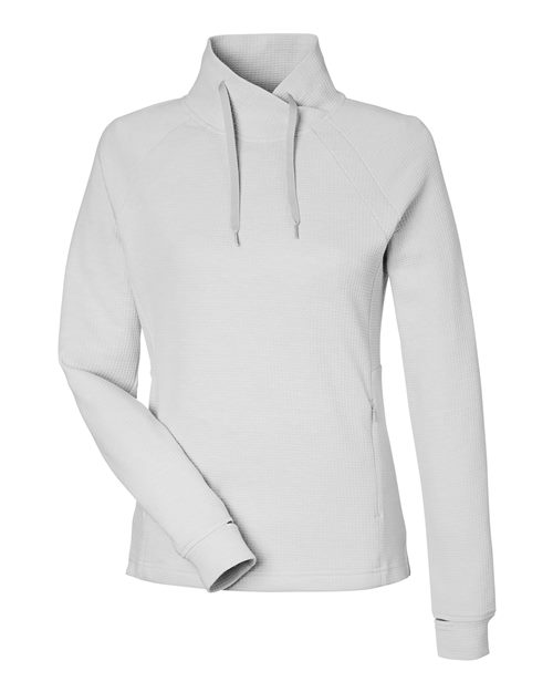 Women's Rhythm Waffle Cross-Neck Pullover - Platinum