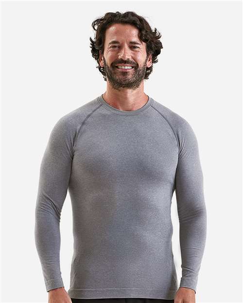 Men's Unstoppable Fresh Long Sleeve Underscrub Base Layer T-Shirt - Heather Grey