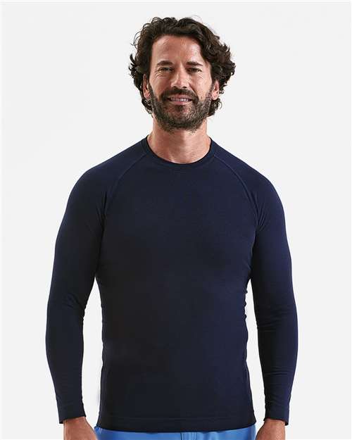 Men's Unstoppable Fresh Long Sleeve Underscrub Base Layer T-Shirt - Navy Heather