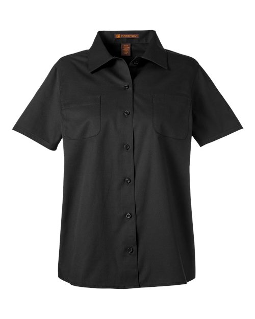 Women's Advantage IL Short Sleeve Dress Shirt - Black