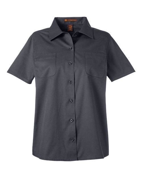 Women's Advantage IL Short Sleeve Dress Shirt - Dark Charcoal