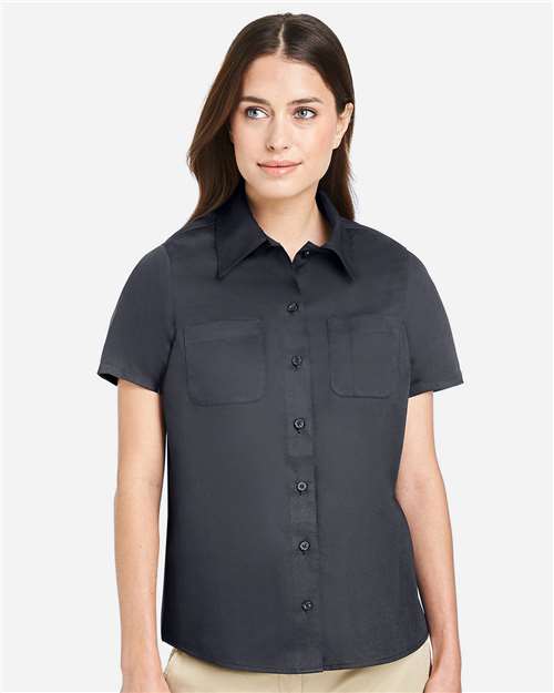 Women's Advantage IL Short Sleeve Dress Shirt - Dark Charcoal