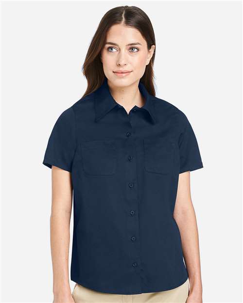 Women's Advantage IL Short Sleeve Dress Shirt - Dark Navy