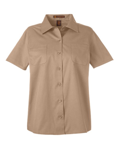 Women's Advantage IL Short Sleeve Dress Shirt - Khaki