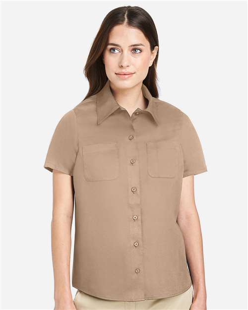 Women's Advantage IL Short Sleeve Dress Shirt - Khaki