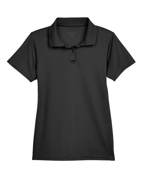 Women's Polyester Jersey Polo - Black
