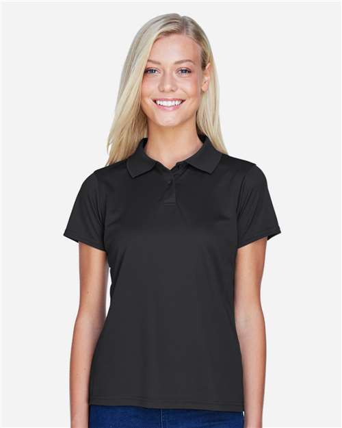 Women's Polyester Jersey Polo - Black