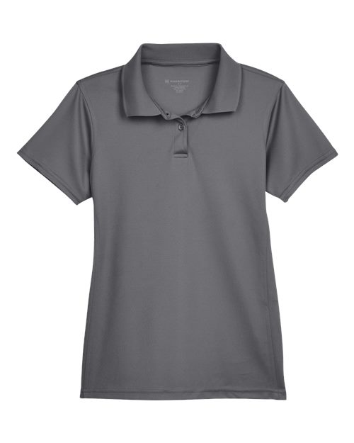 Women's Polyester Jersey Polo - Charcoal
