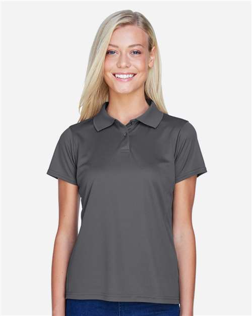 Women's Polyester Jersey Polo - Charcoal