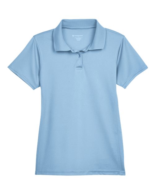 Women's Polyester Jersey Polo - Light Blue