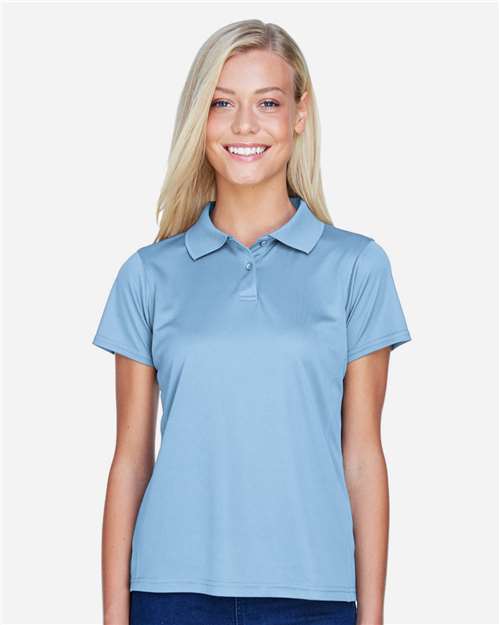 Women's Polyester Jersey Polo - Light Blue