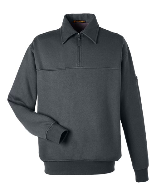 Unisex ClimaBloc™ Heavyweight Tactical Quarter-Zip Pullover - Dark Charcoal