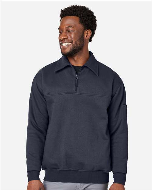 Unisex ClimaBloc™ Heavyweight Tactical Quarter-Zip Pullover - Dark Navy