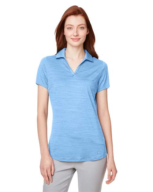 Women's Cloudspun Free V-neck Polo - Placid Blue Heather