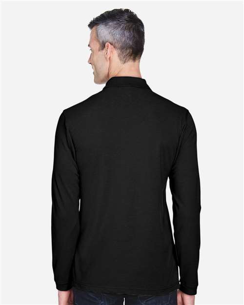 Men's Easy Blend™ Long Sleeve Polo - Black