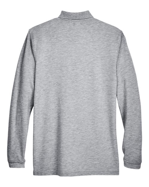 Men's Easy Blend™ Long Sleeve Polo - Grey Heather