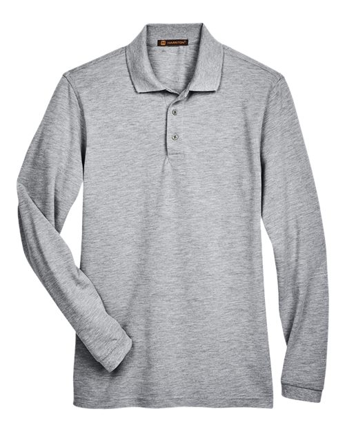 Men's Easy Blend™ Long Sleeve Polo - Grey Heather