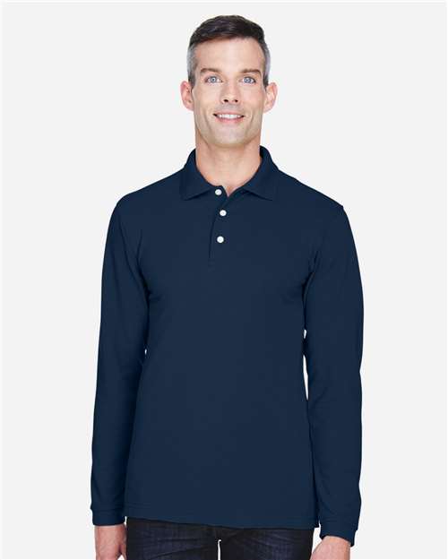 Men's Easy Blend™ Long Sleeve Polo - Navy