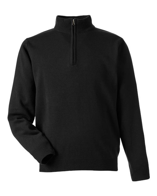 Unisex Pilbloc™ Quarter-Zip Pullover Sweater - Black