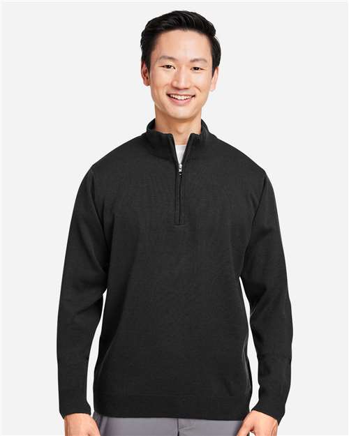 Unisex Pilbloc™ Quarter-Zip Pullover Sweater - Black