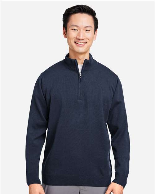 Unisex Pilbloc™ Quarter-Zip Pullover Sweater - Dark Navy