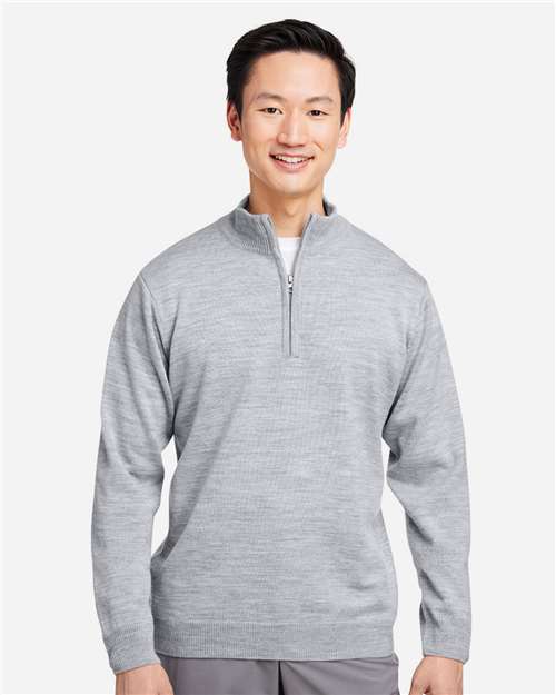Unisex Pilbloc™ Quarter-Zip Pullover Sweater - Grey Heather