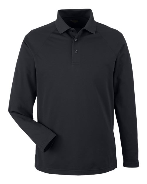 Men's Charge Snag and Soil Protect Long Sleeve Polo - Black