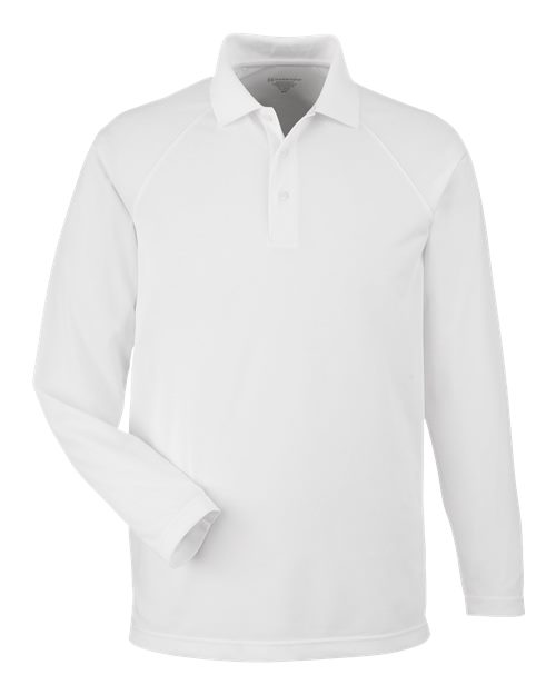 Men's Charge Snag and Soil Protect Long Sleeve Polo - White