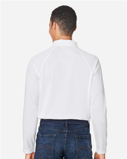 Men's Charge Snag and Soil Protect Long Sleeve Polo - White