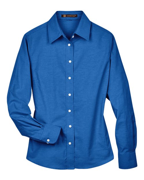 Women's Long Sleeve Oxford Dress Shirt - French Blue
