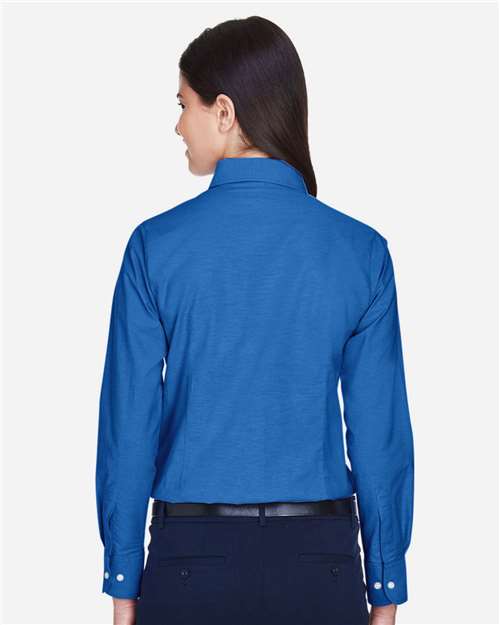 Women's Long Sleeve Oxford Dress Shirt - French Blue
