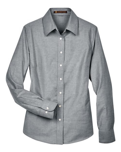 Women's Long Sleeve Oxford Dress Shirt - Oxford Grey