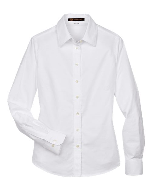 Women's Long Sleeve Oxford Dress Shirt - White
