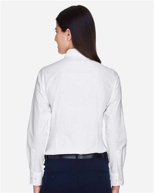 Women's Long Sleeve Oxford Dress Shirt - White