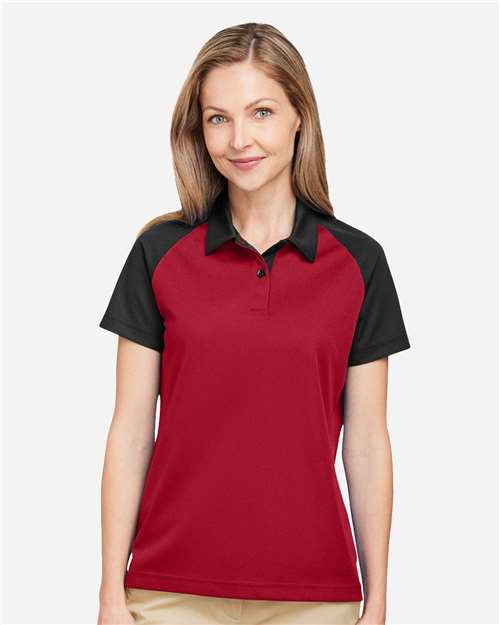 Women's Command Snag-Protection Colorblock Polo - Sport Red/ Black