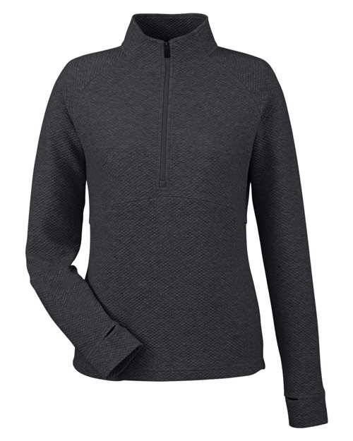 Women's Spirit Textured Quarter-Zip Pullover - Black Heather