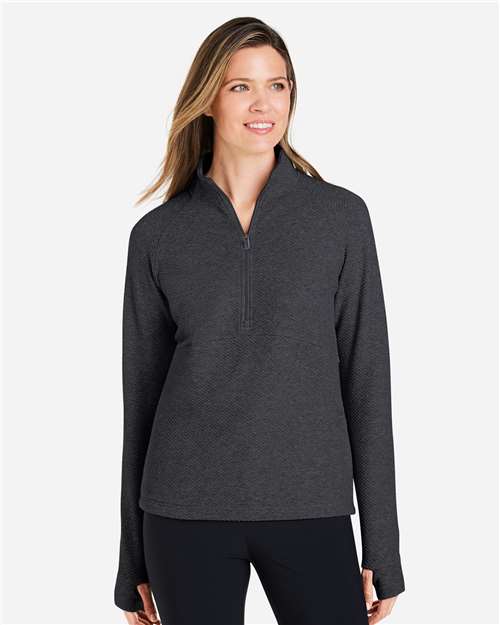 Women's Spirit Textured Quarter-Zip Pullover - Black Heather
