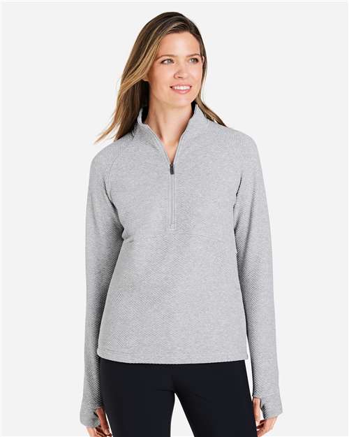 Women's Spirit Textured Quarter-Zip Pullover - Platinum Heather