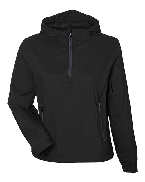 Women's Aura Lightweight Packable Anorak - Black/ Carbon