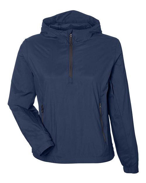 Women's Aura Lightweight Packable Anorak - Classic Navy/ Carbon