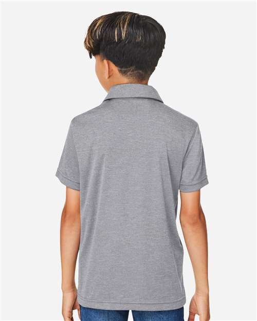 Youth Zone Sonic Heather Performance Polo - Athletic Heather